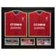 Liverpool Ian Rush & Kenny Dalglish Double Signed Shirt Display