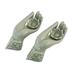 Thai Dance Hands,'Light Green Celadon Incense Holders Set of 2 from Thailand'