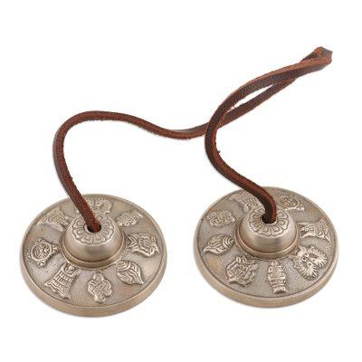 Ritual Sound,'Leather Accented Brass Prayer Bells ...