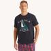 Nautica Men's Sailing Division Graphic Sleep T-Shirt Navy, S