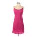 J.Crew Casual Dress - Mini Scoop Neck Sleeveless: Pink Print Dresses - Women's Size 4