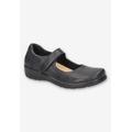 Extra Wide Width Women's Archer Casual Flat by Easy Street in Navy (Size 7 1/2 WW)