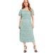 Plus Size Women's Square-Neck Lace Jessica Dress by June+Vie in Antique Mint (Size 10/12)