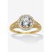 Women's 2.86 Tcw Round Cubic Zirconia Engagement Ring by PalmBeach Jewelry in Gold (Size 7)