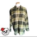 Levi's Shirts | Levi's Flannel Green Plaid Shirt Mens L Logo Pocket Classic Grunge Seattle 90s | Color: Green/White | Size: L