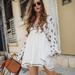 Free People Dresses | Free People Diamond Embroidered Dress/ Tunic | Color: Brown/White | Size: M