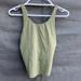 Athleta Intimates & Sleepwear | Athleta Olive Green Crop Bra Top Strappy Halter High Neck Size Xl Athletic | Color: Green | Size: Xl