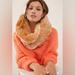 Anthropologie Accessories | Anthropologie Soft Textured Infinity Scarf | Color: Cream/Orange | Size: Os