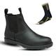 Northwest Territory Men's Wells Lace Up Premium Leather Waterproof Outdoor Chelsea Boot with Assorted Socks, Black, 9