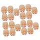 NUOBESTY 80 Pcs Vinyl Doll Head Mini Toys for Kids Kidcraft Playset Doll House Accessories Small Doll Head Quagsire Plush Bald Mannequin Doll Craft Making Head Toy Accessories for Kids Body