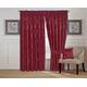 New Luxury Heavy Weight Jacquard Las Vegas Pencil Pleat Curtains Fully Lined Curtains With Cushion Covers (Burgundy, 90"x90")