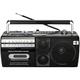 YUNYN Retro Boombox, Retro Radio Cassette Player, Portable FM Radio Bluetooth Player Recorder, Convert Cassettes To USB/SD, Outdoor HiFi Speakers, Classic 80s Style Retro