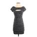Guess Casual Dress - Mini: Gray Tweed Dresses - Women's Size Small