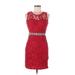 City Studio Cocktail Dress - Sheath: Red Dresses - Women's Size 17