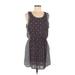 Olive and Oak Casual Dress - Mini Scoop Neck Sleeveless: Gray Dresses - Women's Size Medium
