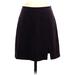 Campaign International Express Casual A-Line Skirt Knee Length: Black Print Bottoms - Women's Size 5