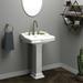 Barclay Stanford Vitreous China U-Shaped Pedestal Bathroom Sink w/ Overflow in White | Wayfair 3-858WH