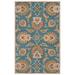 Blue/Yellow 72 x 72 x 0.625 in Indoor Area Rug - Safavieh Heritage Area Rug Cotton/Wool | 72 H x 72 W x 0.625 D in | Wayfair HG553M-6R