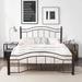 Lark Manor™ Javi Metal Bed Frame w/ Headboard & Footboard Metal in Black | 39.37 H x 57.87 W x 78.89 D in | Wayfair