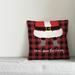 The Holiday Aisle® Titsworth Santa Comin' Down the Chimney Throw Pillow Cover Polyester | 16 H x 16 W x 1.5 D in | Wayfair