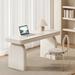 Orren Ellis 70.87"WhiteRectangular Solid wood Desk Wood in Brown/White | 29.53 H x 55.12 W x 23.62 D in | Wayfair C60B9636D42E4D3D9F0CEC14C9144906