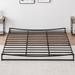 Ebern Designs 6 Inch Metal Platform Bed Frame Low Profile w/ Sturdy Steel Slats Support Metal in Black | 6 H x 77.7 W x 81.9 D in | Wayfair