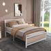 17 Stories Teteak Metal Panel Bed Metal in White | 39.5 H x 55.6 W x 76.7 D in | Wayfair 216E46EA4359429EA28ACB2B6B0248BB