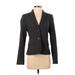 Calvin Klein Blazer Jacket: Short Gray Print Jackets & Outerwear - Women's Size 2
