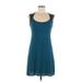 Bailey 44 Casual Dress - Mini Scoop Neck Sleeveless: Teal Solid Dresses - Women's Size Medium