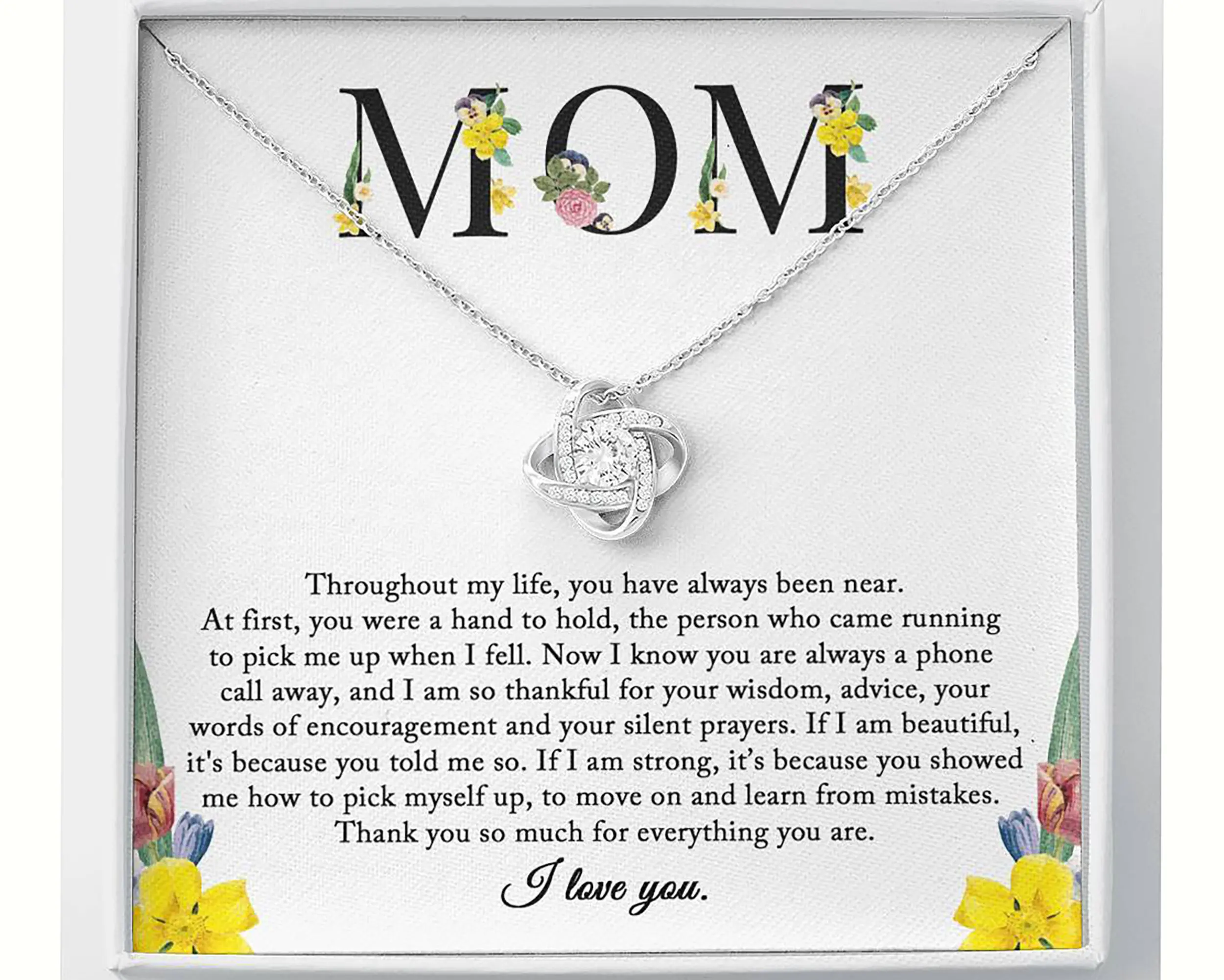 Collier à ma maman, cadeau de maman sentimental de fille, collier de maman, cadeau d