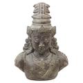 Shiva Schiwa Steinfigur Kopf Head Torso Stein Figur Skulptur Garten Deko Hinduismus Buddhismus 70 cm