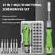 Set di cacciaviti multifunzione 32 in 1 con 30 punte per cacciavite magnetico Torx Phillips Mini