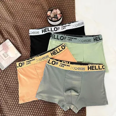 Box shorts Persönlichkeit Boxer Sport weich sexy atmungsaktive Männer Unterhosen Herren Höschen große Höschen Unterwäsche Unterwäsche Image
