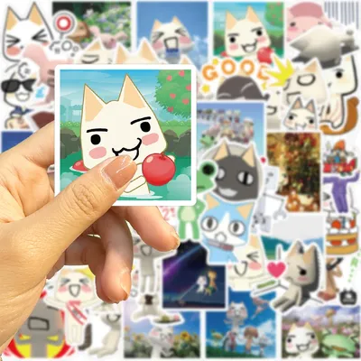 50 Stück Cartoon Toro Inoue Katze Aufkleber Kawaii Wasserdichte Graffiti Vinyl Aufkleber für Laptop Image