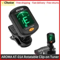 Aroma AT-01A Gitarren tuner drehbares Clip-On-Tuner-LCD-Display für chromatisches