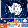 Antarktis Vertrag Flagge 90x150cm 3x5ft Antarktis Graham Bartram Fahnen und Ross Dependenc Y