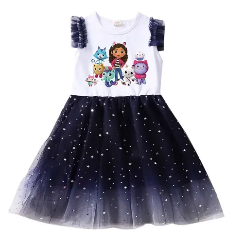 Gabbys Puppenhaus Kleid Kinder Gabby Katze T-shirt Tutu Sommer Kleider Kleinkind Mädchen Prinzessin