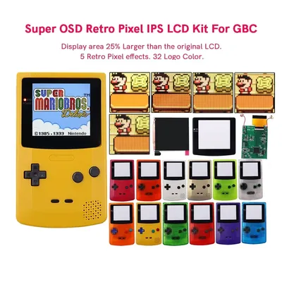 32-Logo-Farbe GBC Q5 IPS LCD Kit Super OSD RETRO PIXEL IPS Größeres LCD-BILDSCHIRM KIT Image
