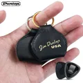 Dunlop Gitarre Pick Halter Leder Guitarra Plektrum Tasche Keychain Form Gitarre Zubehör Gitarre