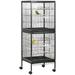 PawHut Large Bird Cage with 1.7 ft. Width for Wingspan Black