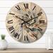 Designart "Fractal Flower Tender White Sensitivity III" Fractals Oversized Wood Wall Clock