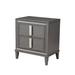 Dark Grey Contemporary 2 Drawer Nightstand