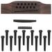 Bridge Pegs Guitar Pins 12-string Folk Rosewood Twelve-hole Lower Saddle Nail Upper and Pillow Set