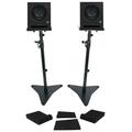 (2) Presonus Eris Pro 6 Powered 6 2-Way Studio Monitors Speakers+Stands+Pads