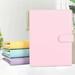 Porfeet Button Snap On Notebook Journal Agenda Planner Book Diary Faux Leather Cover Pink A5*