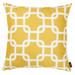 Yellow and White Lattice Decorative Throw Pillow Cover