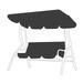 Outdoor Garden Swing Cover Set Garden Courtyard Swing Ceiling Cover 3-Person Metal Porch Swing Chair Bench With Canopy