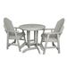 Havenside Home Hamilton 3-piece Outdoor Dining Set - 36 Round Table Counter-height Harbor Gray