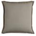 Dusty Gray and Natural Jute Throw Pillow