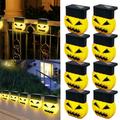 Taylongift Christmas Valentine s Day 8PCS New Solar Pum Pkin Lights Halloween Garden Fence Fence Steps Decoration LED Lights Halloween Decorations